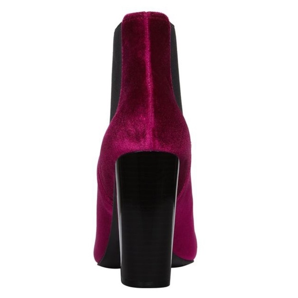New Women's Purple Block Heel Ankle Booties - Picture 3 of 9
